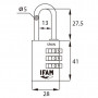 Cadenas à combinaison Col Combi 30 IFAM