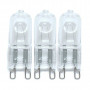 Lot de 3 ampoules bulbes halogènes G9 57W 920lm blanc chaud