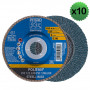 Lot de 10 Disques à lamelles PSF Z plat PFERD