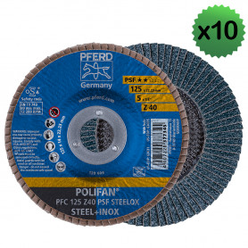 Lot de 10 Disques à lamelles PSF Z conique PFERD Lot de 10 Disques à lamelles PSF Z conique PFERD
