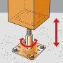 Pied de poteau réglable APRN100/150 SIMPSON