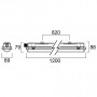 Réglette étanche Resisto IP66 35W 4800lm 6500K - 1200mm SYLVANIA