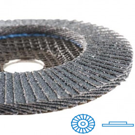Disque à lamelles plates Zirconium Ø125mm - Grain 60 - RB 48024 YX HERMES Disque à lamelles plates Zirconium Ø125mm - Grain 60 - RB 48024 YX HERMES