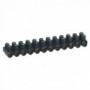 Barrette de 12 dominos 6mm² - noir