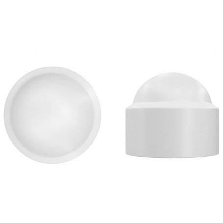 Lot de 4 Cache-vis plastique tête hexagonale - blanc