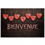 Tapis absorbant Dallas décor Bienvenue coeurs 50x80cm