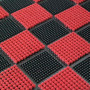 Tapis grattoir picots floqués noir-rouge 40x60cm