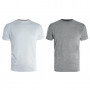Lot de 2 Tee-shirts manches courtes blanc/gris KAPRIOL