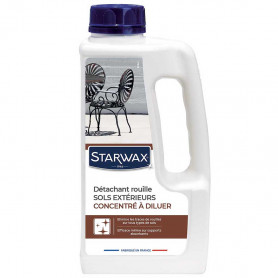 Détachant rouille pour sols extérieurs 1L STARWAX Détachant rouille pour sols extérieurs 1L STARWAX