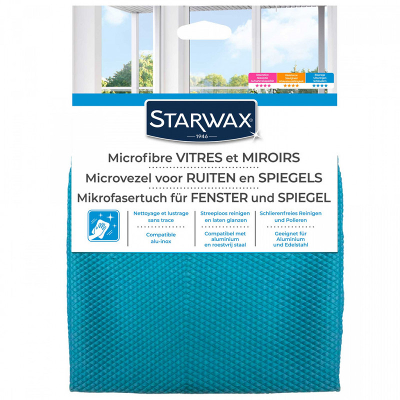 Microfibre spéciale vitres 32x36cm STARWAX