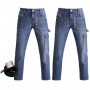 Lot de 2 Pantalons Jeans DENIM bleu + Ceinture KAPRIOL