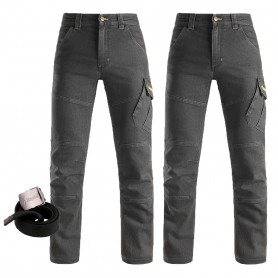 Lot de 2 Pantalons Jeans NIMES gris + Ceinture KAPRIOL Lot de 2 Pantalons Jeans NIMES gris + Ceinture KAPRIOL