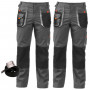 Lot de 2 Pantalons de travail avec renforts SMART gris-noir + Ceinture KAPRIOL