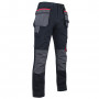 Lot de 2 Pantalons de travail avec renfort MINERAI noir/rouge LMA + Ceinture KAPRIOL