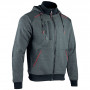 Sweat zippé à capuche et col montant JUMPER gris FACOM