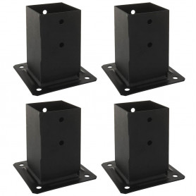 Lot de 4 Pieds de poteau carrés de jardin - finition noire PPJBT90PB SIMPSON Lot de 4 Pieds de poteau carrés de jardin - finition noire PPJBT90PB SIMPSON