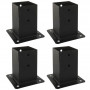 Lot de 4 Pieds de poteau carrés de jardin - finition noire PPJBT90PB SIMPSON