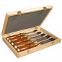 Coffret de 5 ciseaux à bois 6-25mm manche bois  2-16-217 STANLEY