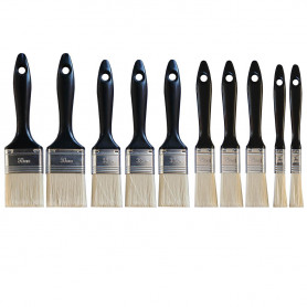 Lot de 10 pinceaux plats toutes surfaces Lot de 10 pinceaux plats toutes surfaces