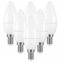 Lot de 6 Ampoules led flamme E14 40W 470lm 2700K