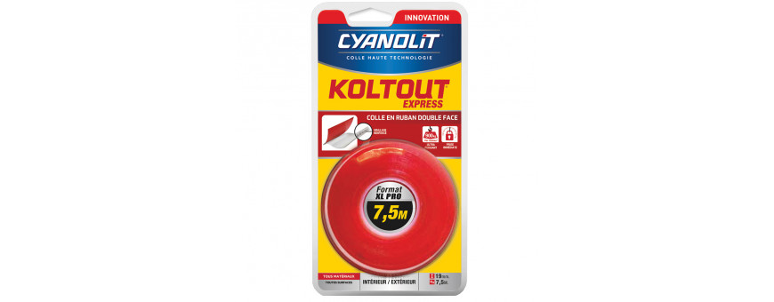 Adhésif Double Face Koltout Extra Fin 8mm 10m - CYANOLIT