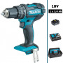 Perceuse visseuse à percussion 18V 62Nm DHP482 avec 1 batterie 3Ah + sac MAKITA