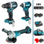 Pack immanquable Expert Pro BL Motor 18V : DDF484 + DTD154 + DGA506 avec 2+1 batteries 5Ah + Sac MAKITA