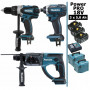 Pack Makita Power PRO 18V: Perceuse 91Nm DDF458 + Perfo 2J DHR202 + Visseuse à chocs 165Nm DTD152 + 3 batt 5Ah + 2 Coffrets