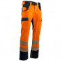 Pantalon de travail Haute Visibilité EMETTEUR orange/bleu LMA