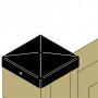 Chapeau pyramide pour poteau bois - Finition noire CABOCHON 90PB SIMPSON