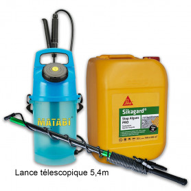 Pack Pulvérisateur Evolution 7 - 5L MATABI + Lance télescopique 5,4m MATABI + Stop algues PRO Sikagard 20L SIKA Pack Pulvérisateur Evolution 7 - 5L MATABI + Lance télescopique 5,4m MATABI + Stop algues PRO Sikagard 20L SIKA