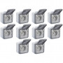 Lot de 10 Prises 2P+T avec volet de protection Plexo - gris LEGRAND