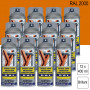 Lot de 12 Peintures aérosol RAL 2000 Orangé jaune brillant 400ml MOTIP