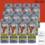 Lot de 12 Peintures aérosol RAL 2002 Orangé sang 400ml MOTIP