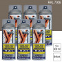 Lot de 6 Peintures aérosol RAL 7006 Gris beige brillant 400ml MOTIP