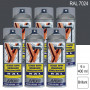 Lot de 6 Peintures aérosol RAL 7024 Gris graphite brillant 400ml MOTIP