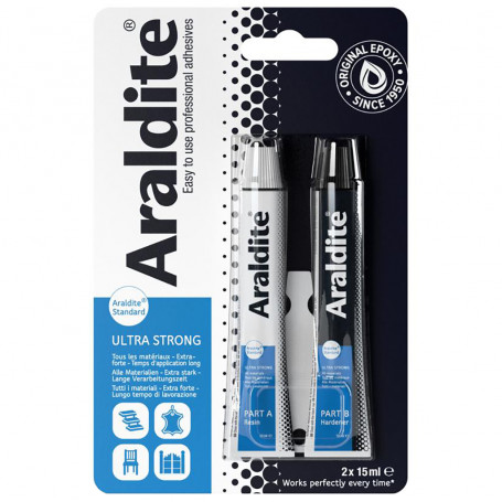 Colle 'standard' 2x15ml en tube ARALDITE