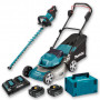 Pack Makita Jardin : Tondeuse 36V 46cm DLM460 + Taille-haie 18V 75cm DUH752 + 2 batt 6Ah + Coffret