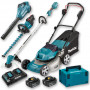 Pack Makita Jardin : Tondeuse 36V DLM460+Débroussailleuse DUR192L+Taille-haie DUH602+Souffleur DUB362 + 2 batt 6Ah + Coffret