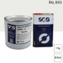 Peinture professionnelle PU ANTICO bi-composant RAL 9003 Blanc de sécurité 1Kg (laque + durcisseur) SOB PEINTURES