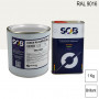 Peinture professionnelle PU ANTICO bi-composant RAL 9016 Blanc signalisation 1Kg (laque + durcisseur) SOB PEINTURES
