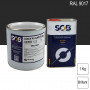 Peinture professionnelle PU ANTICO bi-composant RAL 9017 Noir signalisation 1Kg (laque + durcisseur) SOB PEINTURES