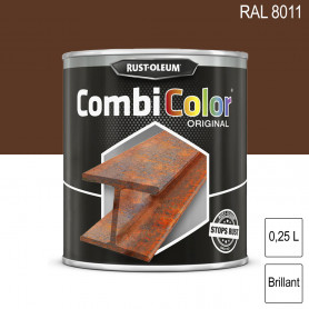 Peinture fer CombiColor Original RAL 8011 Brun noisette brillant 250ml RUST-OLEUM Peinture fer CombiColor Original RAL 8011 Brun noisette brillant 250ml RUST-OLEUM