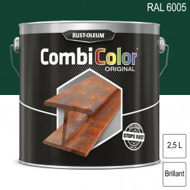 Peinture fer CombiColor Original RAL 6005 Vert mousse brillant 2,5L RUST-OLEUM Peinture fer CombiColor Original RAL 6005 Vert mousse brillant 2,5L RUST-OLEUM