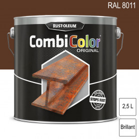 Peinture fer CombiColor Original RAL 8011 Brun noisette brillant 2,5L RUST-OLEUM Peinture fer CombiColor Original RAL 8011 Brun noisette brillant 2,5L RUST-OLEUM