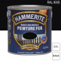 Peinture fer Direct sur Rouille RAL 9005 Noir foncé brillant 2,5L HAMMERITE