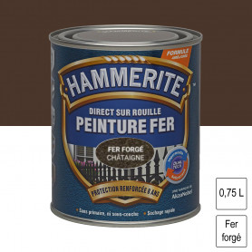 Peinture fer Direct sur Rouille Chataigne forgé 0,75L HAMMERITE Peinture fer Direct sur Rouille Chataigne forgé 0,75L HAMMERITE