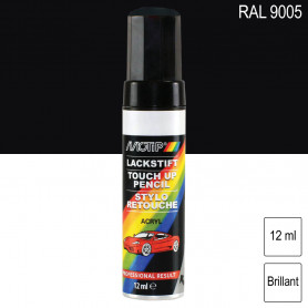 Pinceau de retouche RAL 9005 Noir foncé brillant 12ml MOTIP Pinceau de retouche RAL 9005 Noir foncé brillant 12ml MOTIP