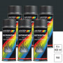 Lot de 6 Peintures aérosol Haute Température 800°C Anthracite sombre mat 400ml MOTIP