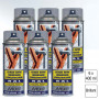Lot de 6 Peintures aérosol RAL Vernis transparent brillant 400ml MOTIP